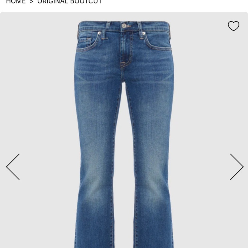 7 For All Mankind Blue Boot Cut Jeans
